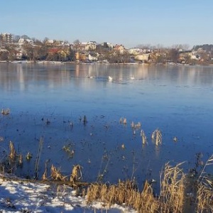 Pocztówka z nad jeziora Białego w Chmielnie 