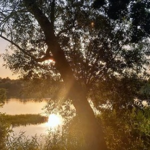 Zachód słońca w jeziorze Białym 