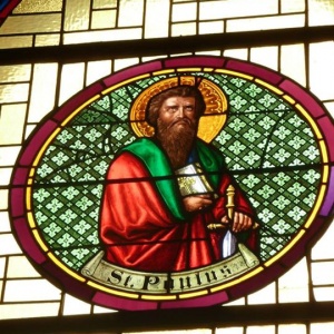 Chmielno-Św.Paweł- witraż okienny w kościele 